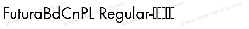 FuturaBdCnPL Regular字体转换
